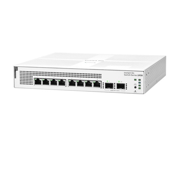 HPE Networking Instant On JL681A, 1930 Series 8 Port Giga POE+ 124W with 2 x SFP Uplink Port Switch