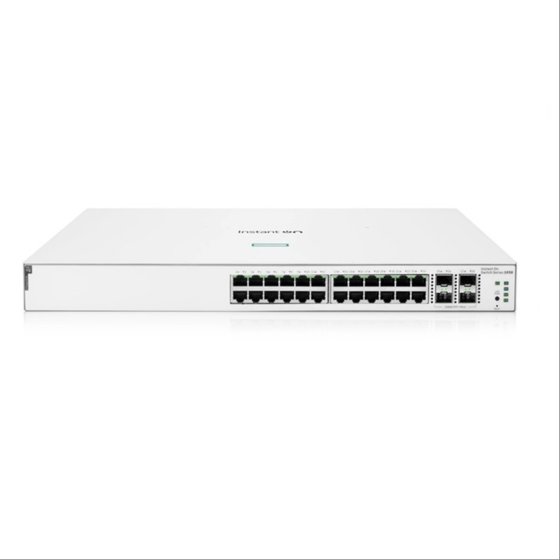 HPE Networking Instant On JL683B, 1930 Series 24 Port Giga POE+ 195W with 4 x 10G SFP+ Uplink Port Switch