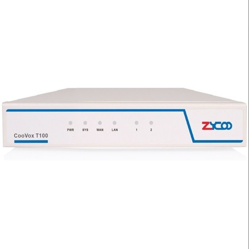 Zycoo CooVoox T100-A202 2FXO IPPBX, Support 100 Extensions, 50 concurrent calls